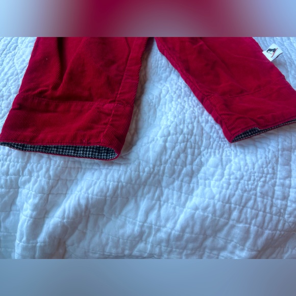 Vintage 90s baby 2 piece Red Quilted Corduroy Penguin Outfit : Jacket + Pants - Picture 8 of 16
